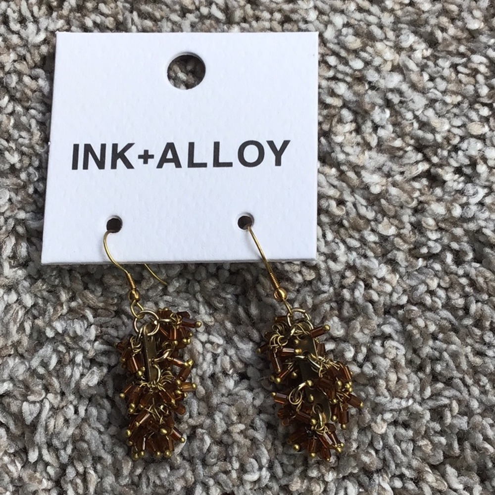 INK + ALLOY BEAD EARRINGS - NWT